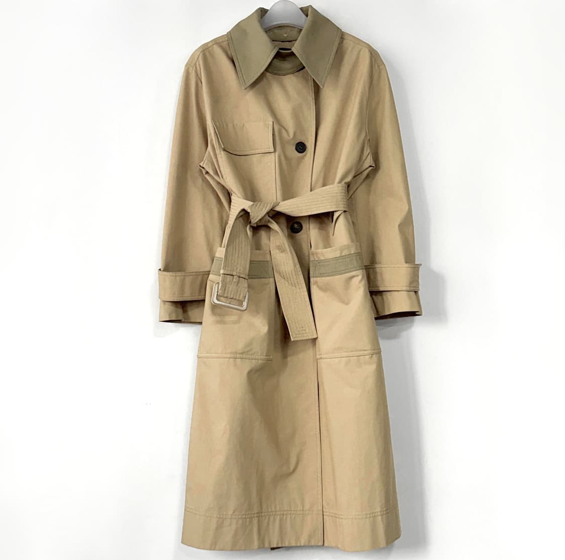 럭키슈에뜨 카라 디테처블 롱 트렌치코트 상품이미지2