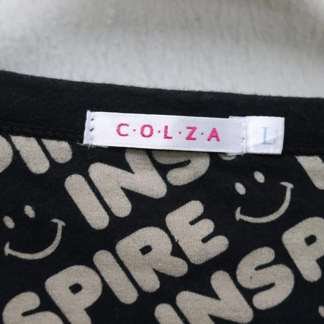 C.O.L.Z.A 스마일 레터링 긴팔 티셔츠 63210 상품이미지7