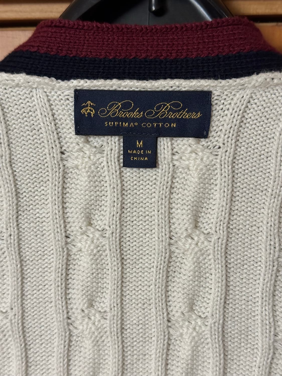 Supima cotton tennis cable cardigan 상품이미지8