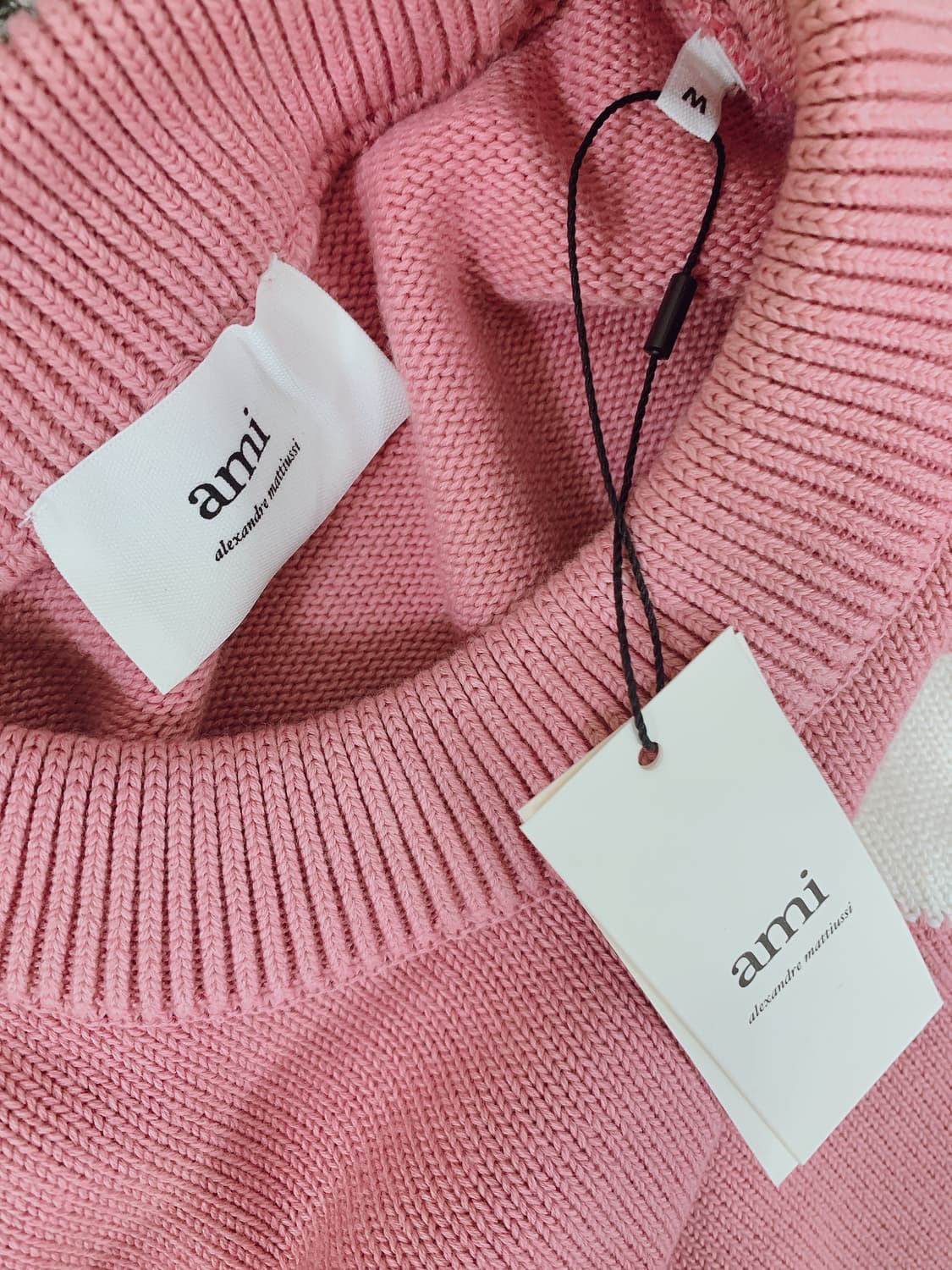 (새상품)AMI 아미 남성 인타르시아 빅하트 로고 니트 상품이미지2