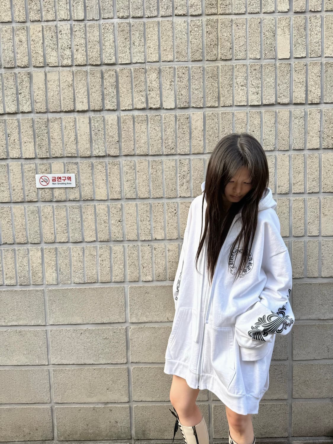 크롬하츠 홀스슈 화이트 후드집업 상품이미지9