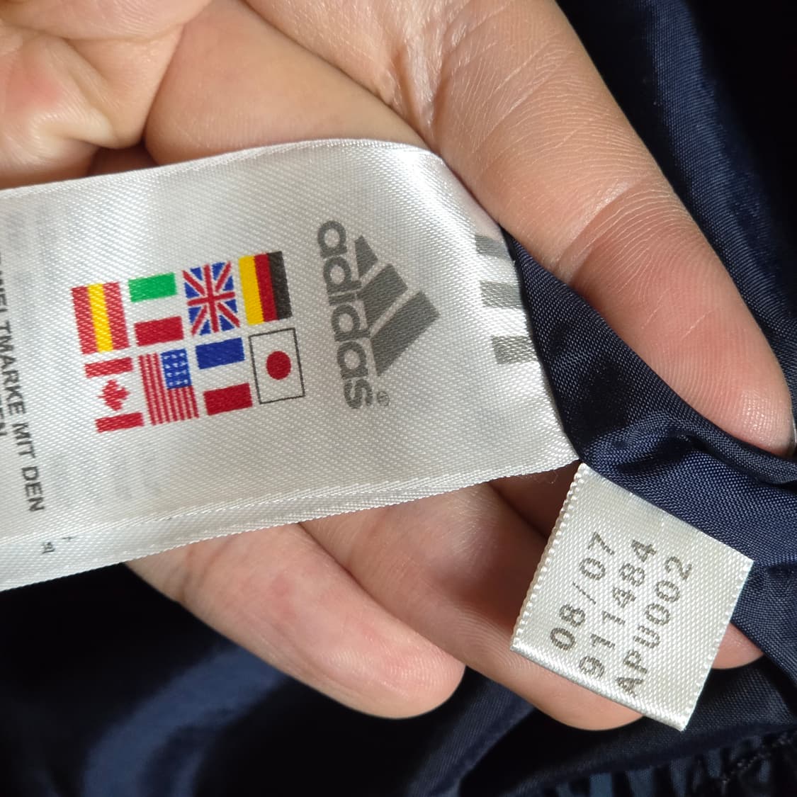 아디다스 삼선 라인 네이비 누빔 점퍼 상품이미지10