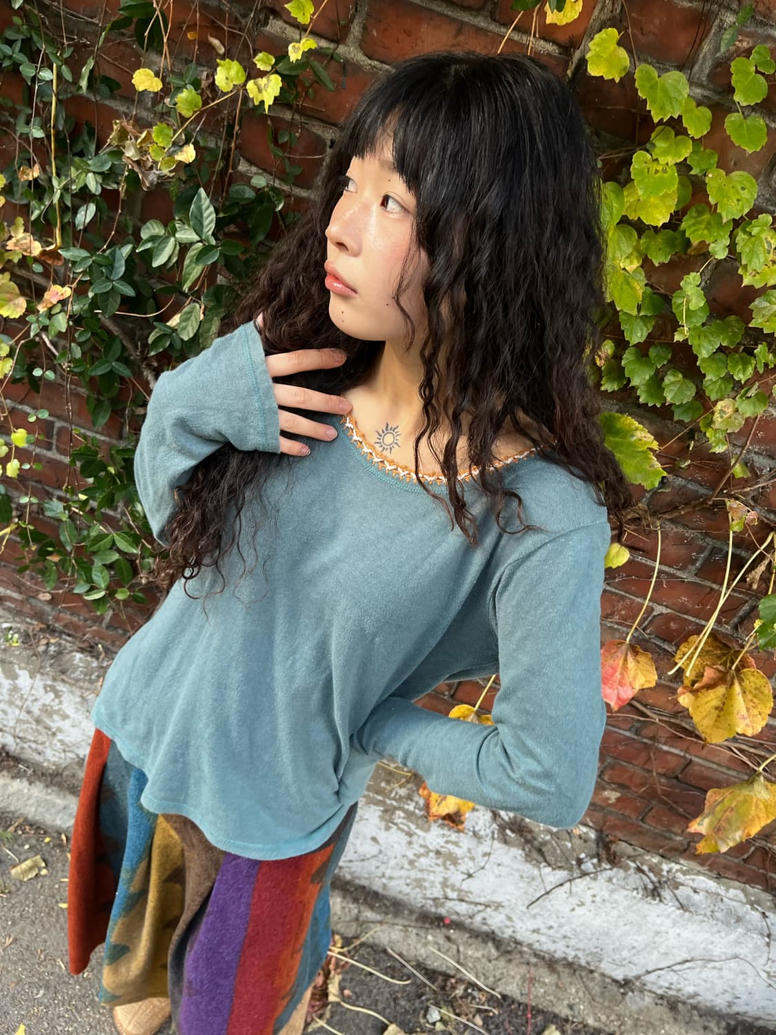 빈티지 민트 롱슬리브 상품이미지3