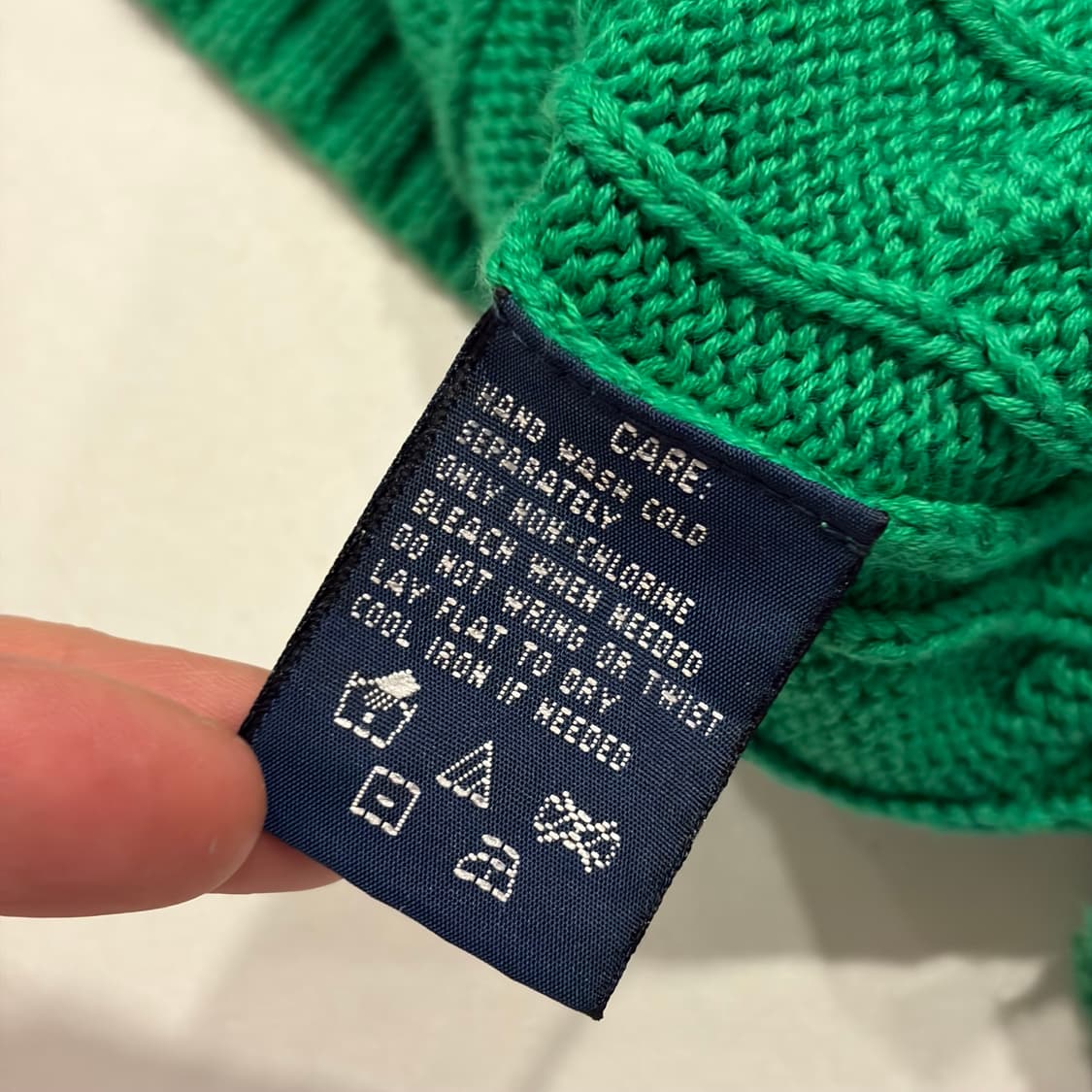 [L] 폴로 랄프로렌 케이블 니트 후드 집업 그린 B502 상품이미지6