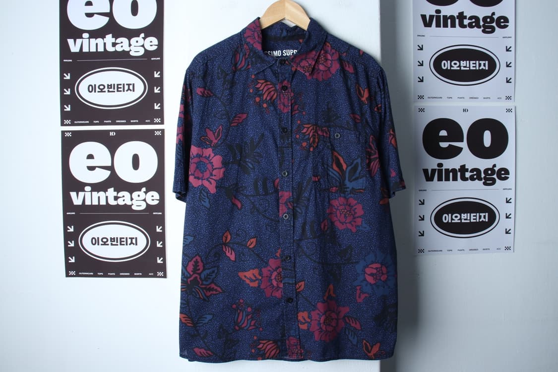 (XL-2XL) 모시모 반팔셔츠 남방 USA 하와이안 블루-H33348 상품이미지2
