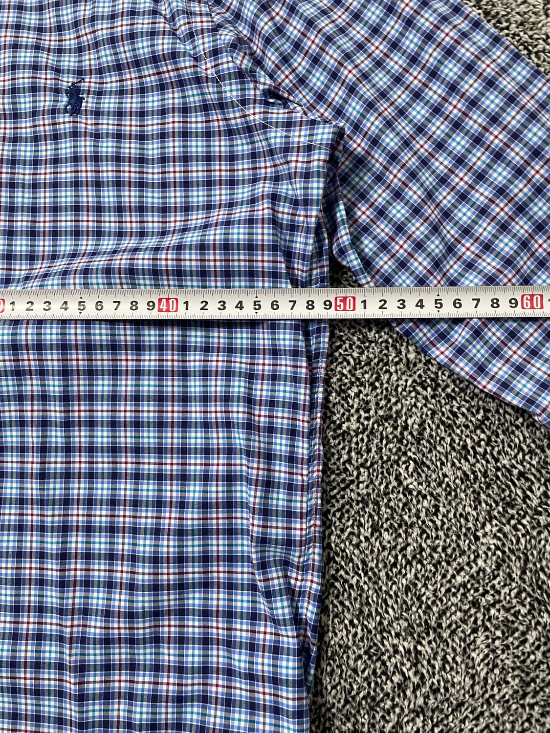 빈티지9. 폴로랄프로렌 폴로셔츠 체크셔츠 블루 클래식핏 퍼포먼스 상품이미지5