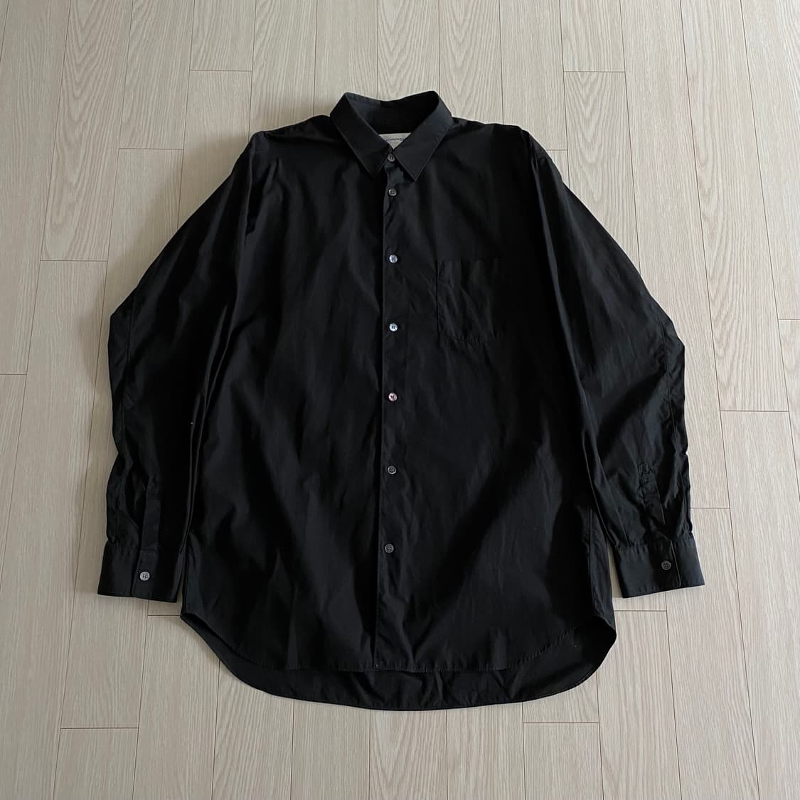 [XL] 꼼데가르송 셔츠 라인 클래식 셔츠 블랙 상품이미지1