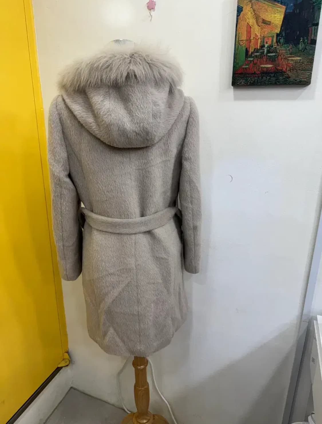 ISABEY 알파카 폭스퍼 후드코트 상품이미지6