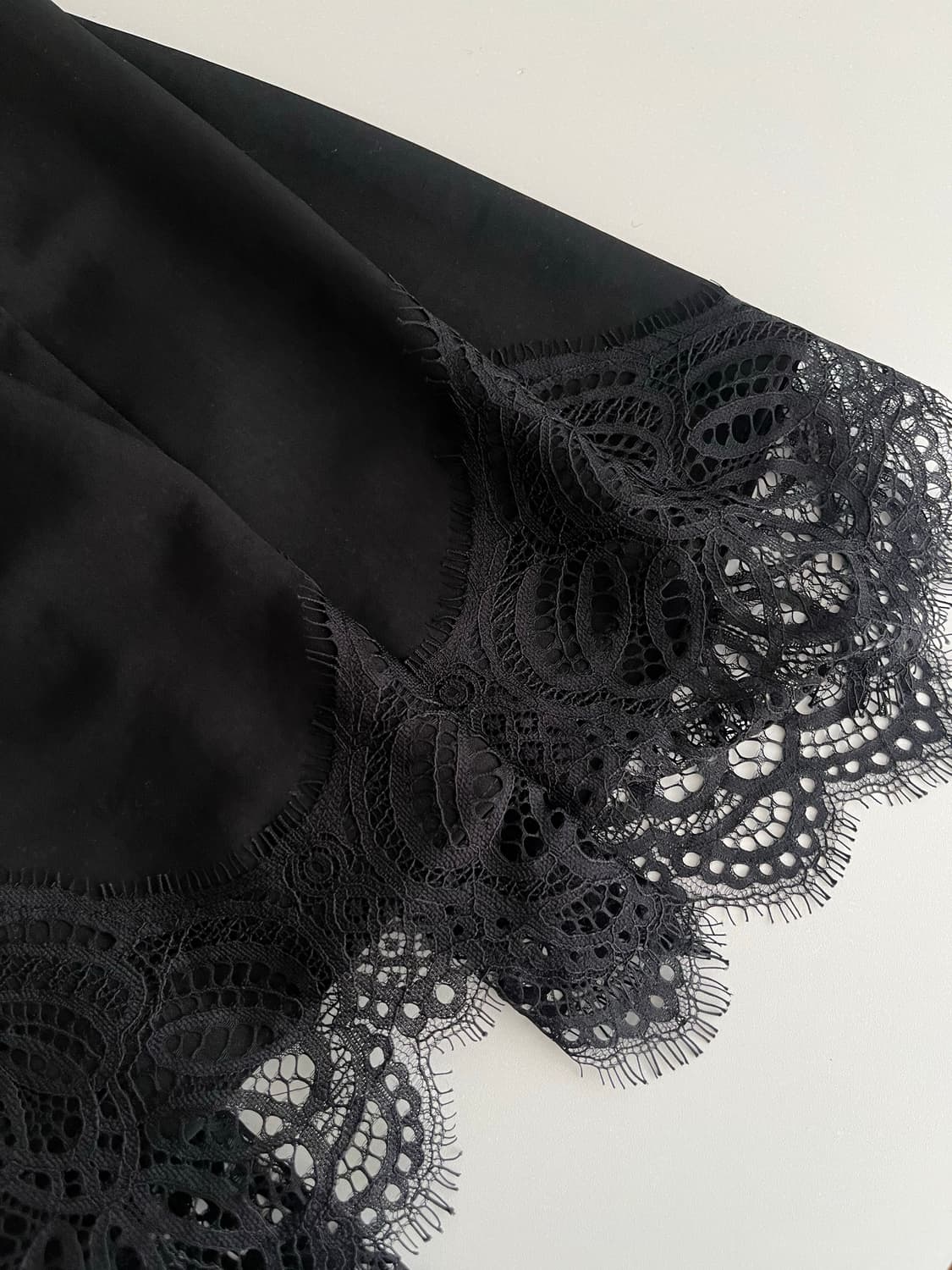 F) 오앨 OUEL 슬릿 레이스 슬립 드레스 블랙 상품이미지8