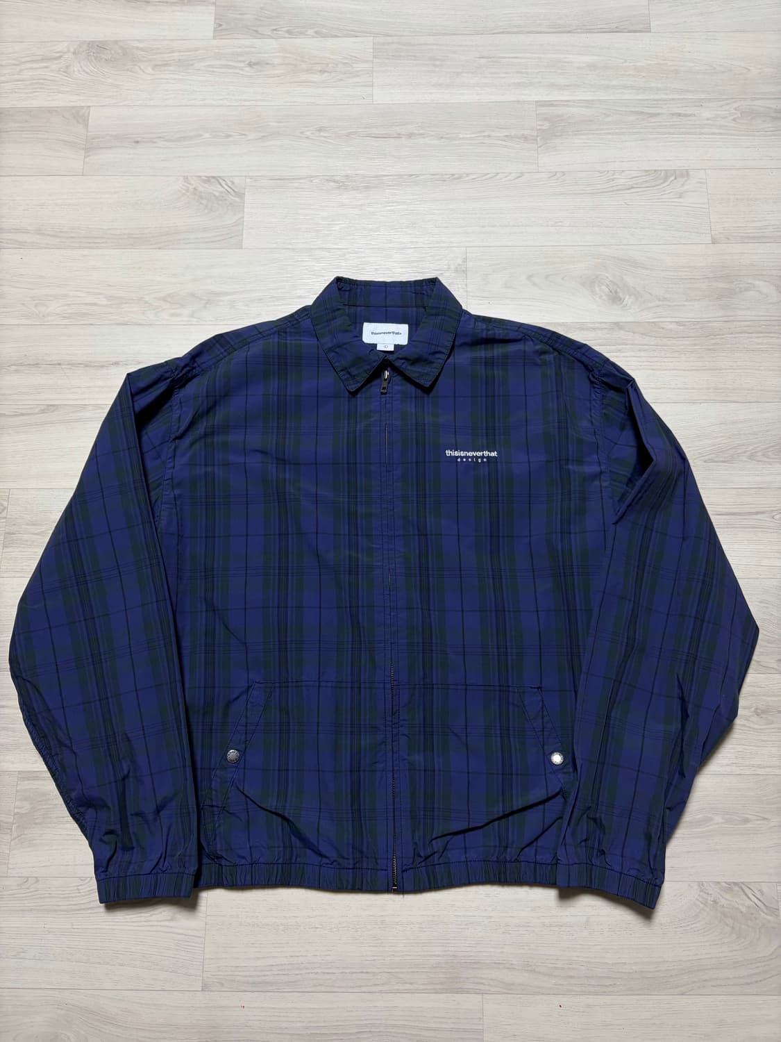 디스이즈네버댓 코듀라 체크 자켓 네이비 L사이즈 판매 상품이미지1