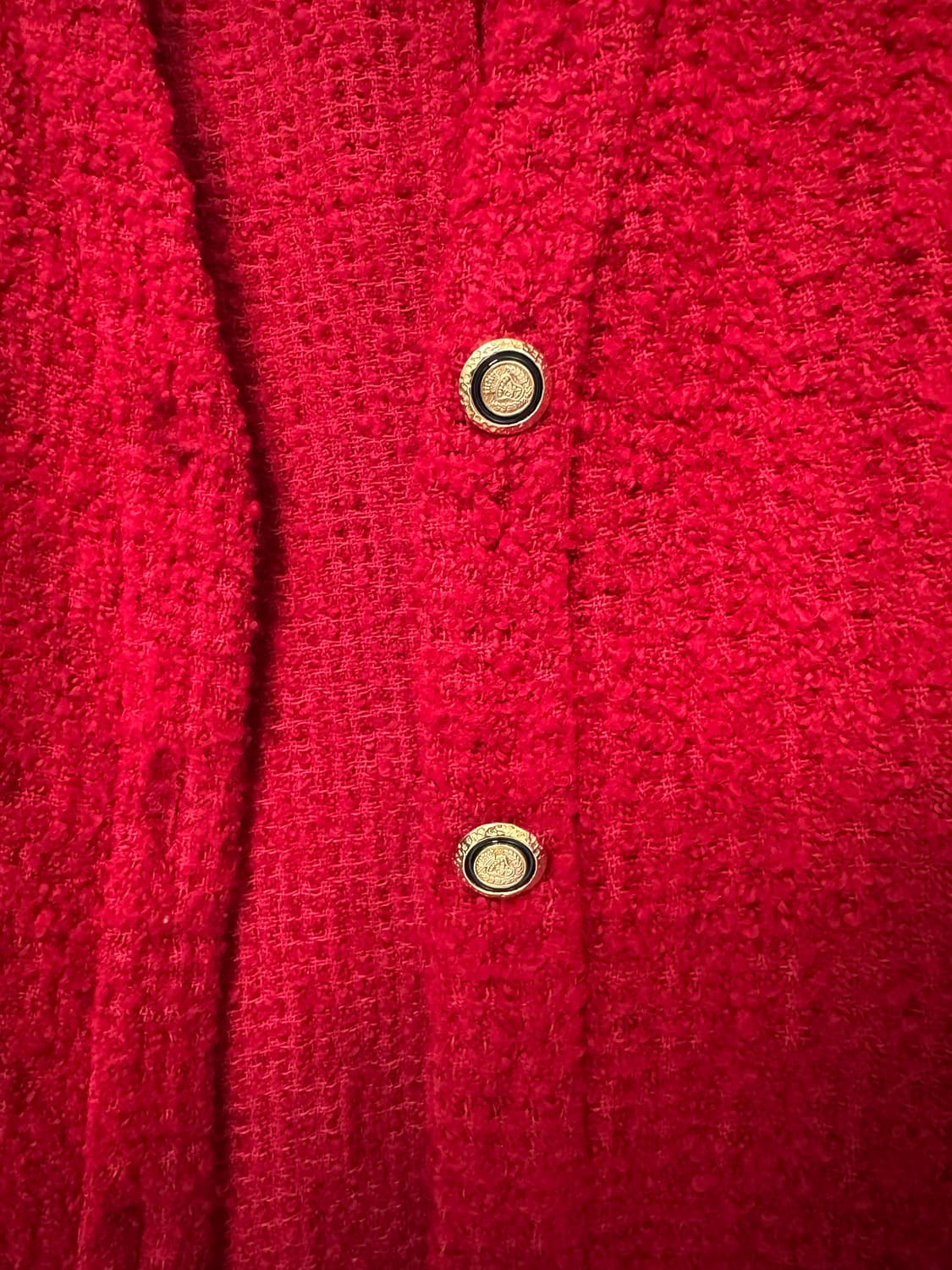 자라 레드 트위드 가디건 상품이미지9