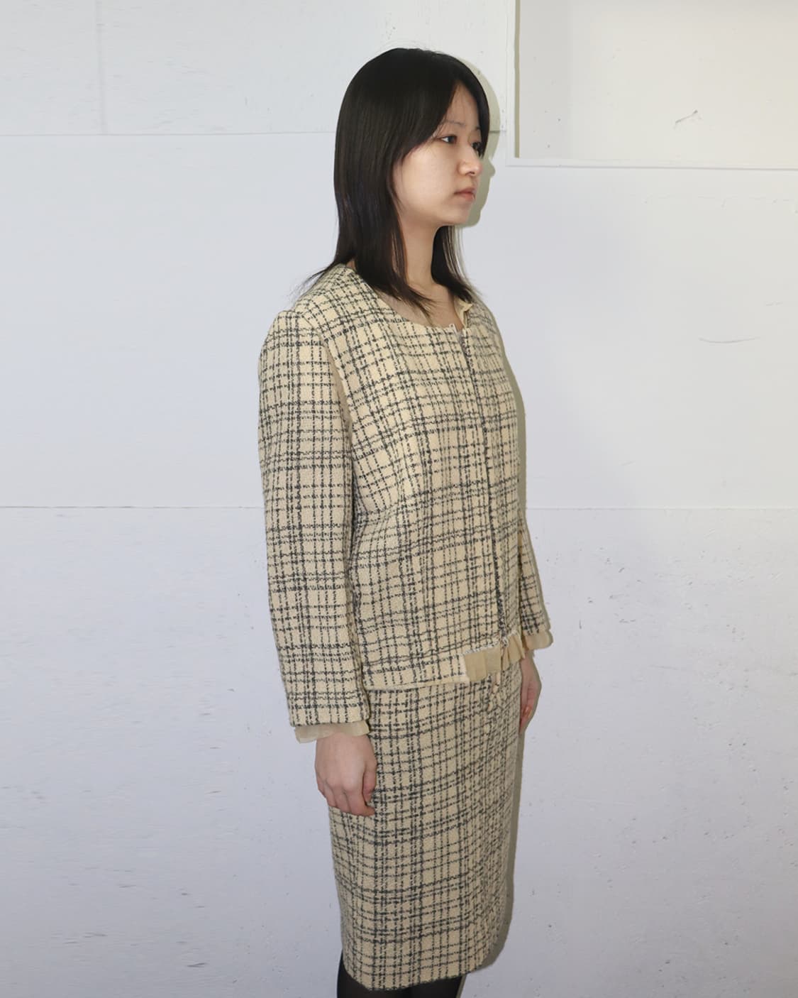 꼼데가르송 AD1997 레이어드 트위드 집업 드레스 상품이미지2