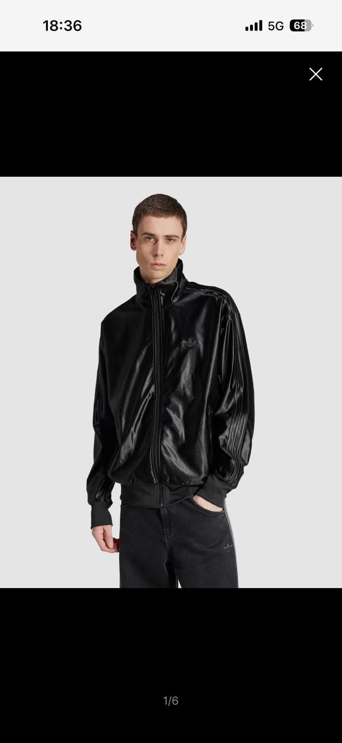 아디다스 메탈릭 트랙탑 유광 져지 블랙 상품이미지2