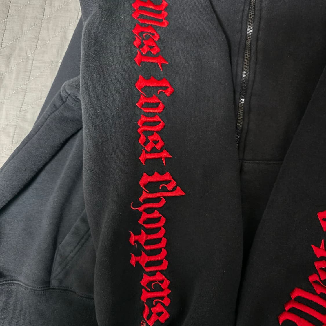 [XXL] 빈티지 웨스트코스트차퍼스 더블페이스 써멀 후드집업 블랙 상품이미지7