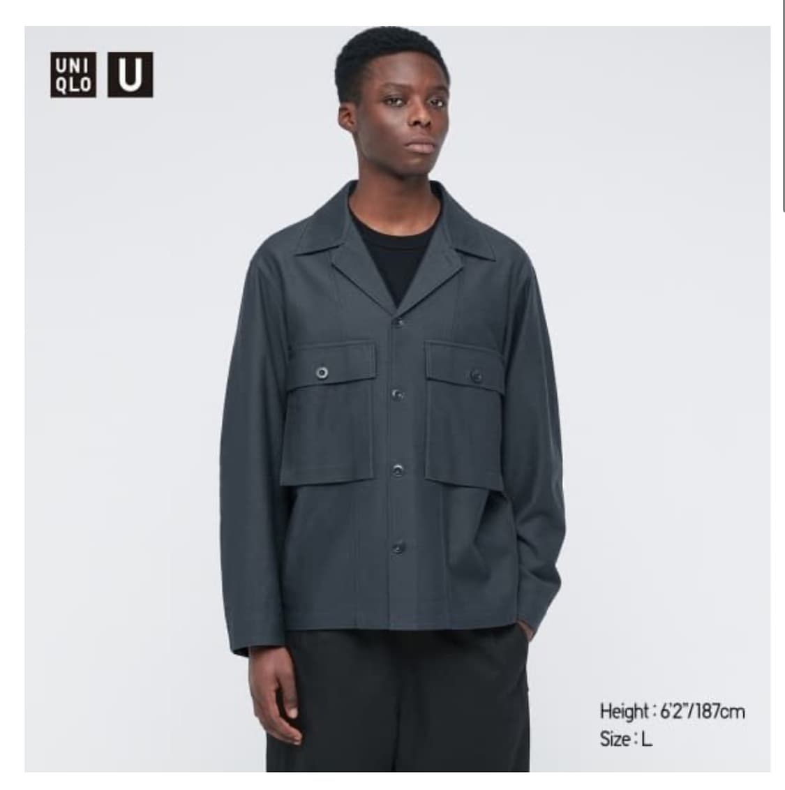 유니클로U/저지 셔츠 자켓 네이비/M 상품이미지1