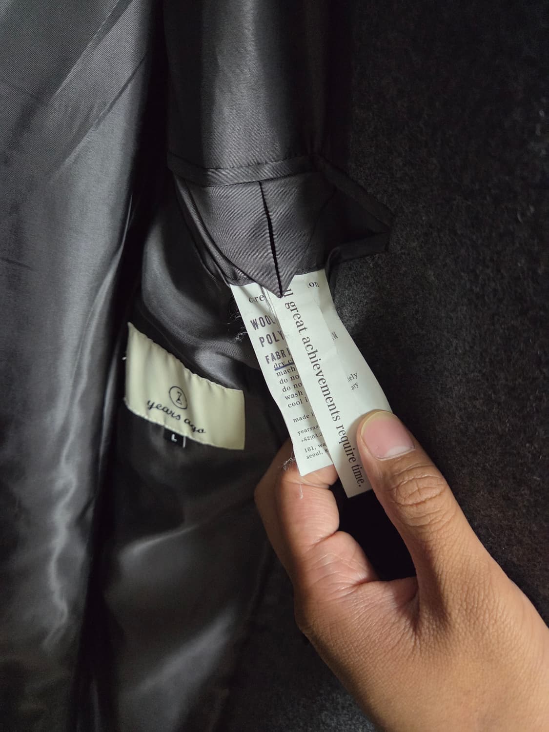 (YEARSAGO) 이얼즈어고 타임리프 01-2 코트 멜란지그레이 L(1 상품이미지4