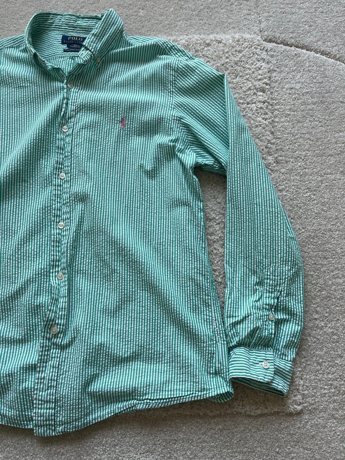 폴로 랄프로렌 시어서커 스트라이프 셔츠 (103-105) 상품이미지3