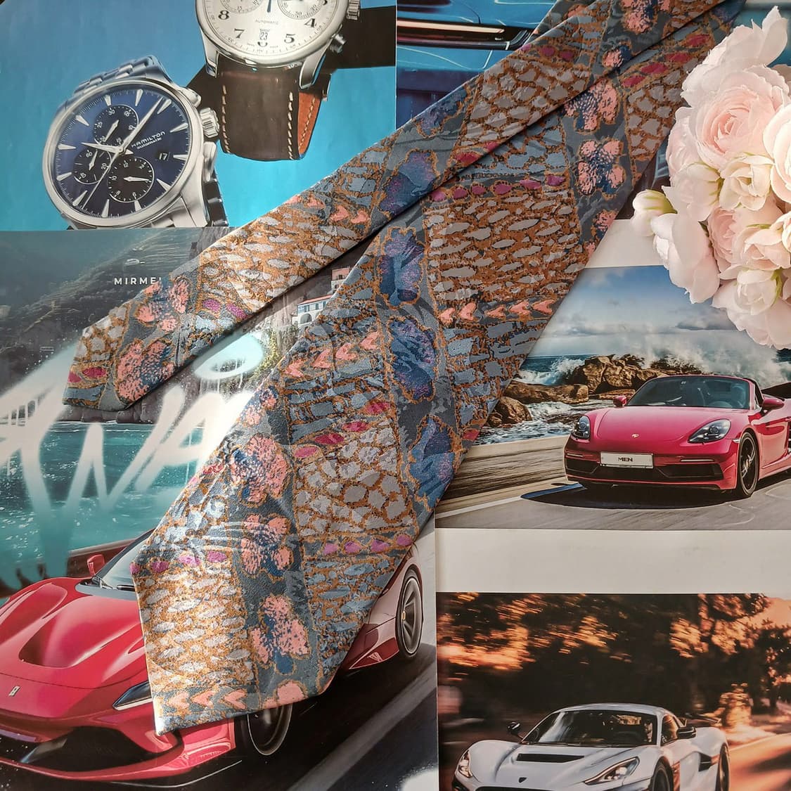 베스트오브베스트 실크 블루&핑크 넥타이 9.5cm A+등급 A18961
 상품이미지2