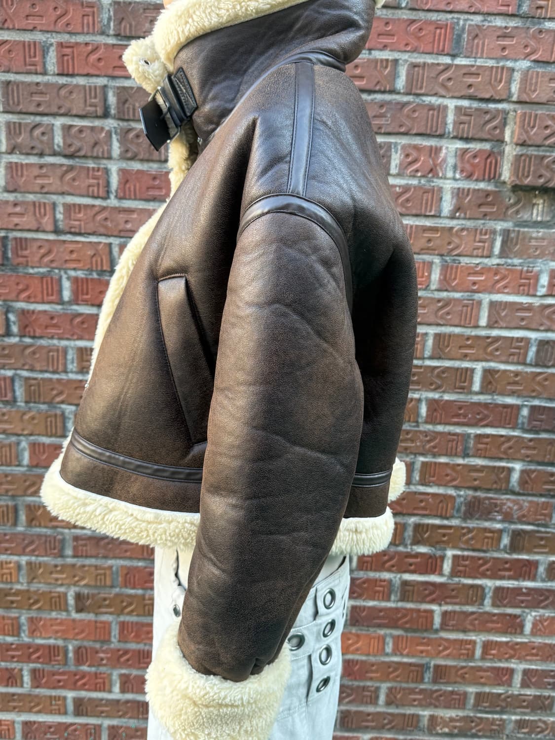 자라 브라운 무스탕 상품이미지3