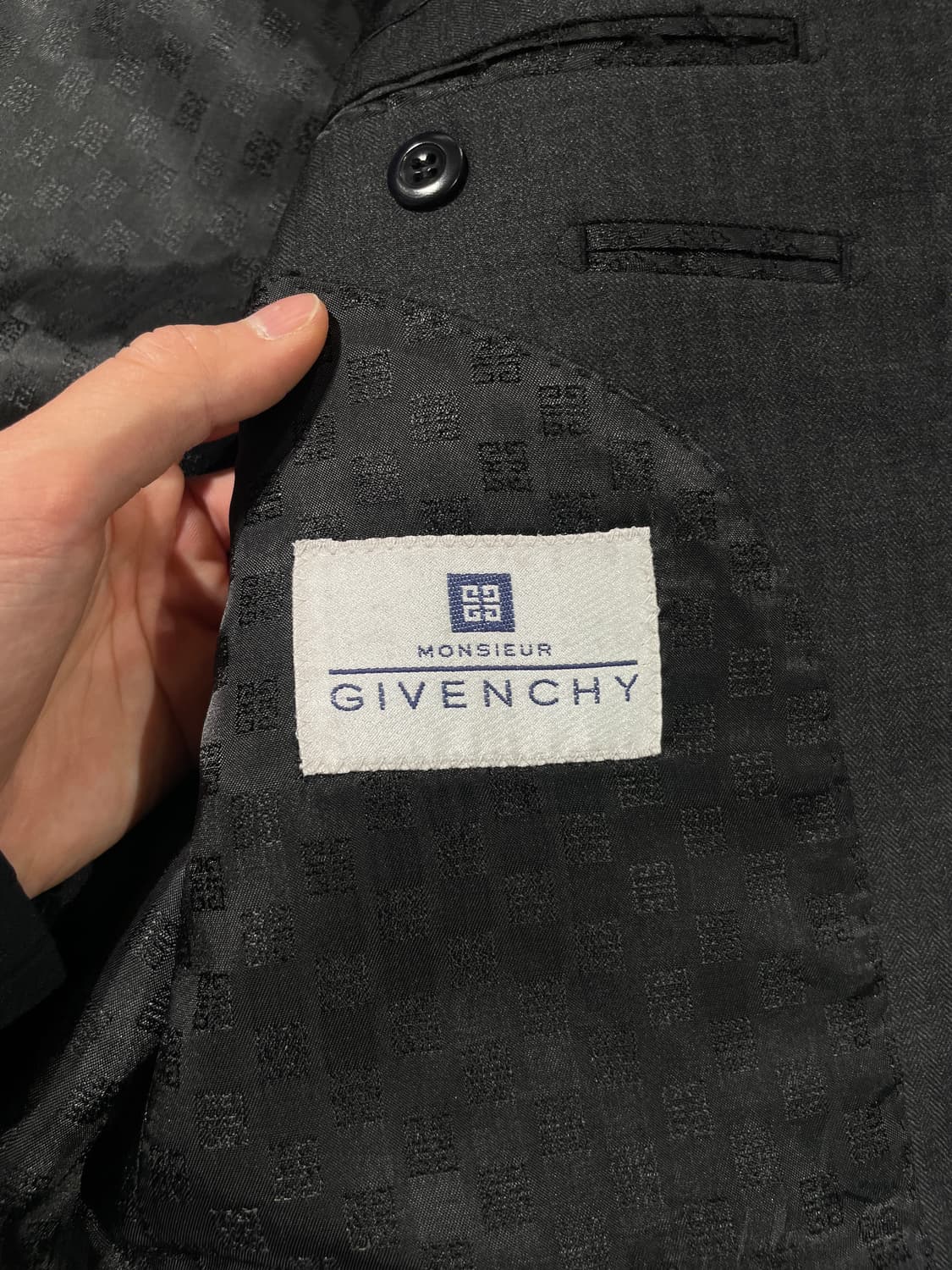 지방시 차콜 피블 스트라이프 2B 씬 블레이저 상품이미지7