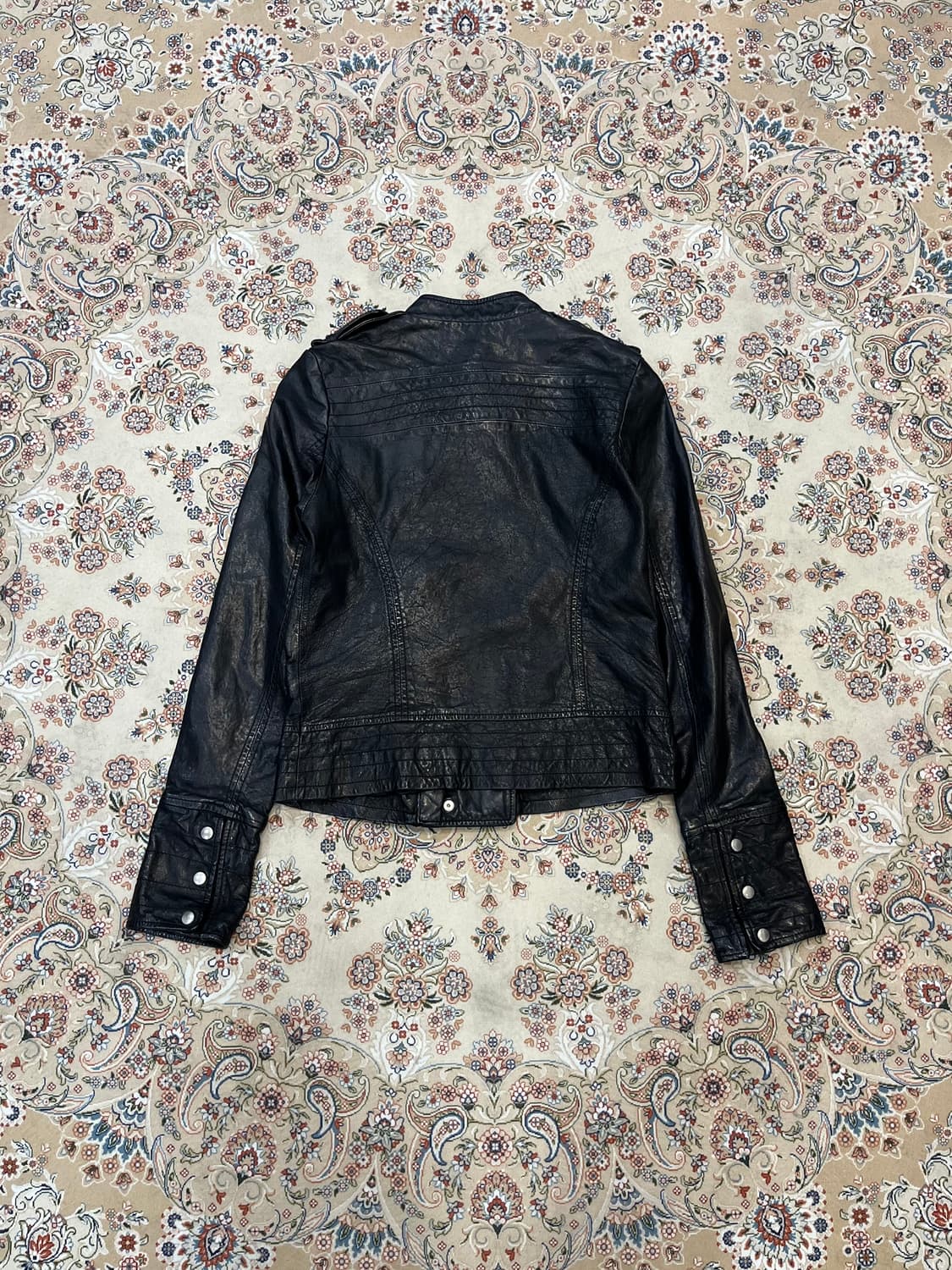 빈티지 사선 멀티지퍼 양가죽 자켓 상품이미지4