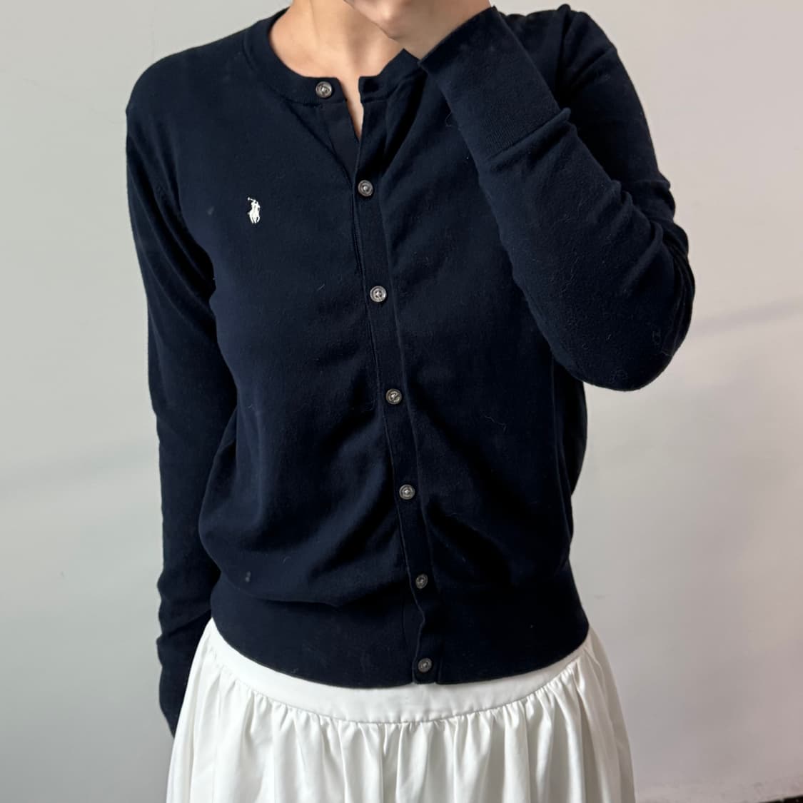 [M] 폴로 네이비 가디건 상품이미지1