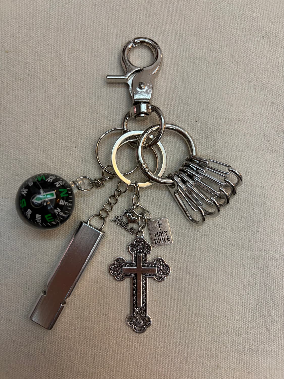 [토곰] 홀리 크로스 컴퍼스 키링 상품이미지2