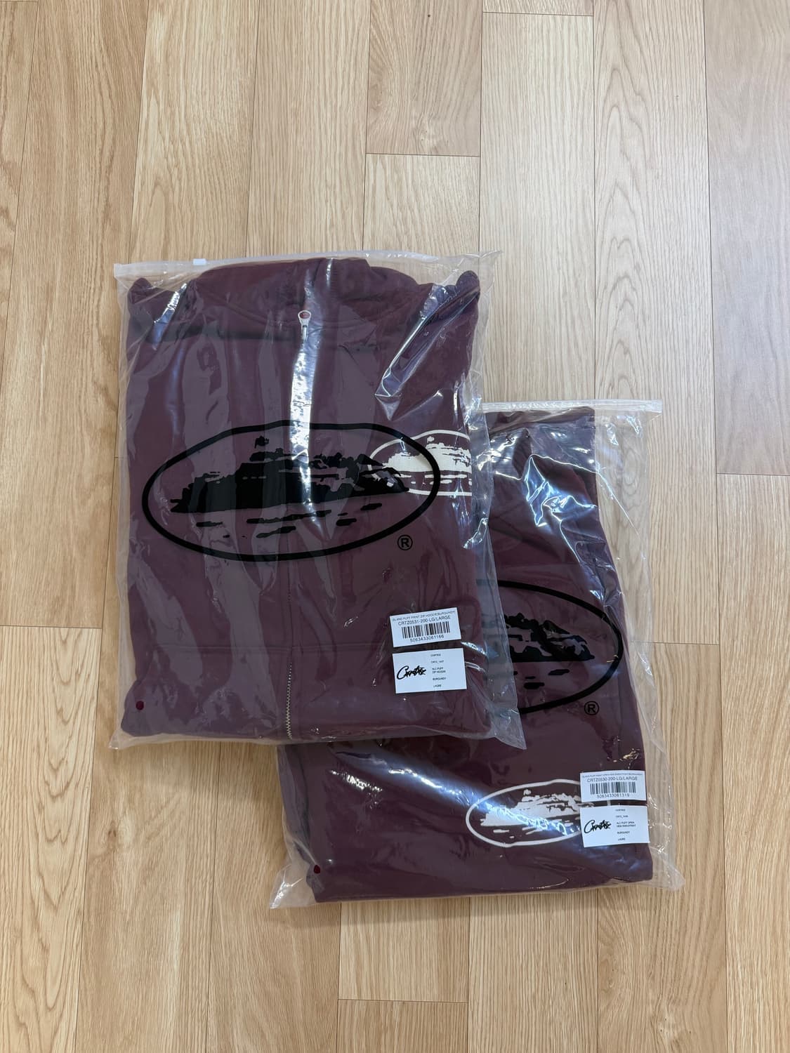 코르테이즈 corteiz puff 후드집업 셋업 버건디 상품이미지2