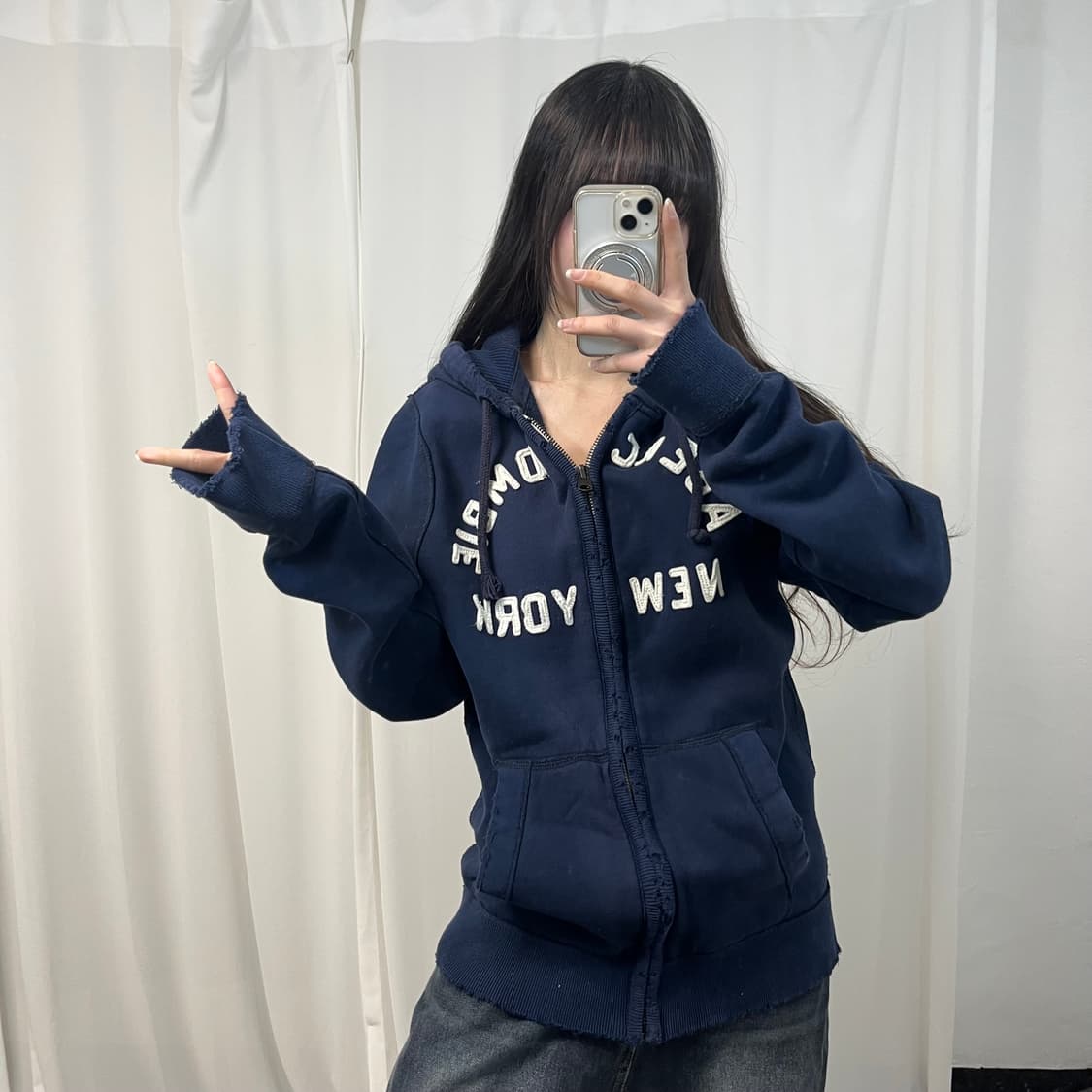 Abercrombie Navy Hood Zip-up 상품이미지2