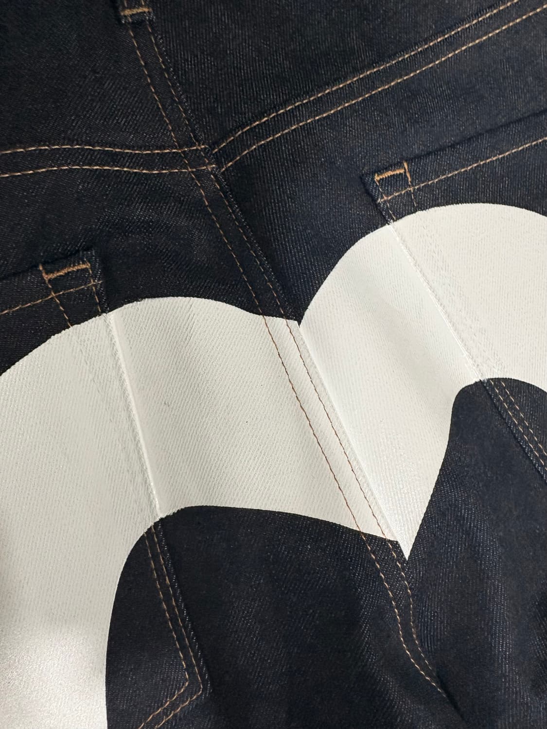 [34] 에비수 데님 프린팅 청바지 상품이미지3