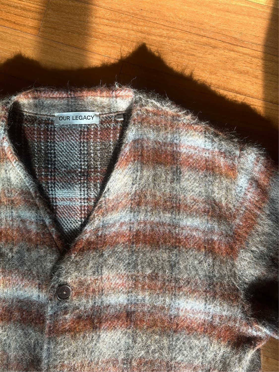 bts뷔 착용) 아워레가시 가디건 모헤어 어멘트 체크 52사이즈 상품이미지1