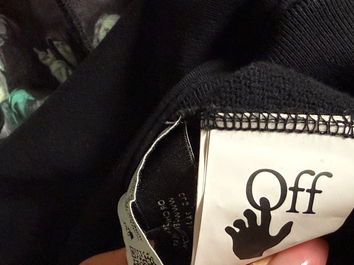 오프화이트 카라바조 블랙 후드티 L 상품이미지5