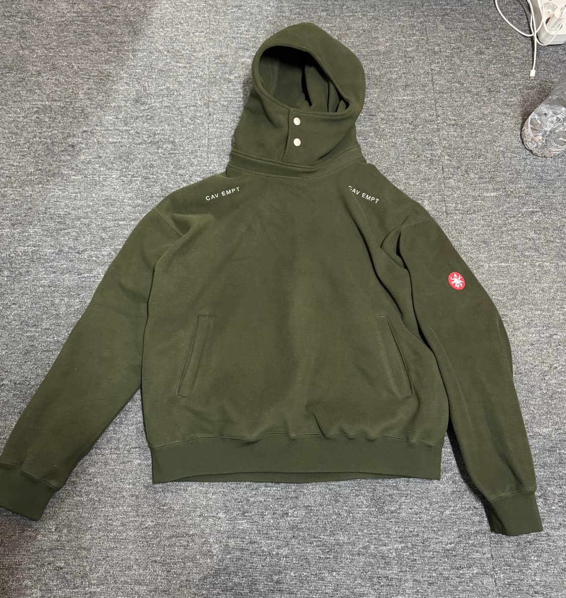 카브엠트 넥 스냅 플리스 후드 그린 - 24FW 상품이미지1