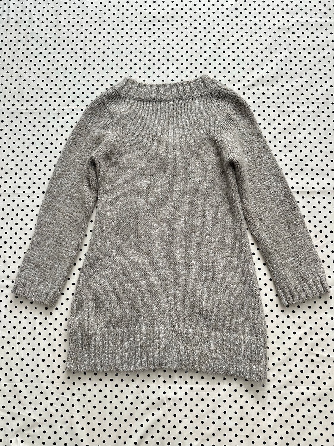 jpn 베이지 포켓 브이넥니트 하구미 스즈코 히피 모리걸 상품이미지3