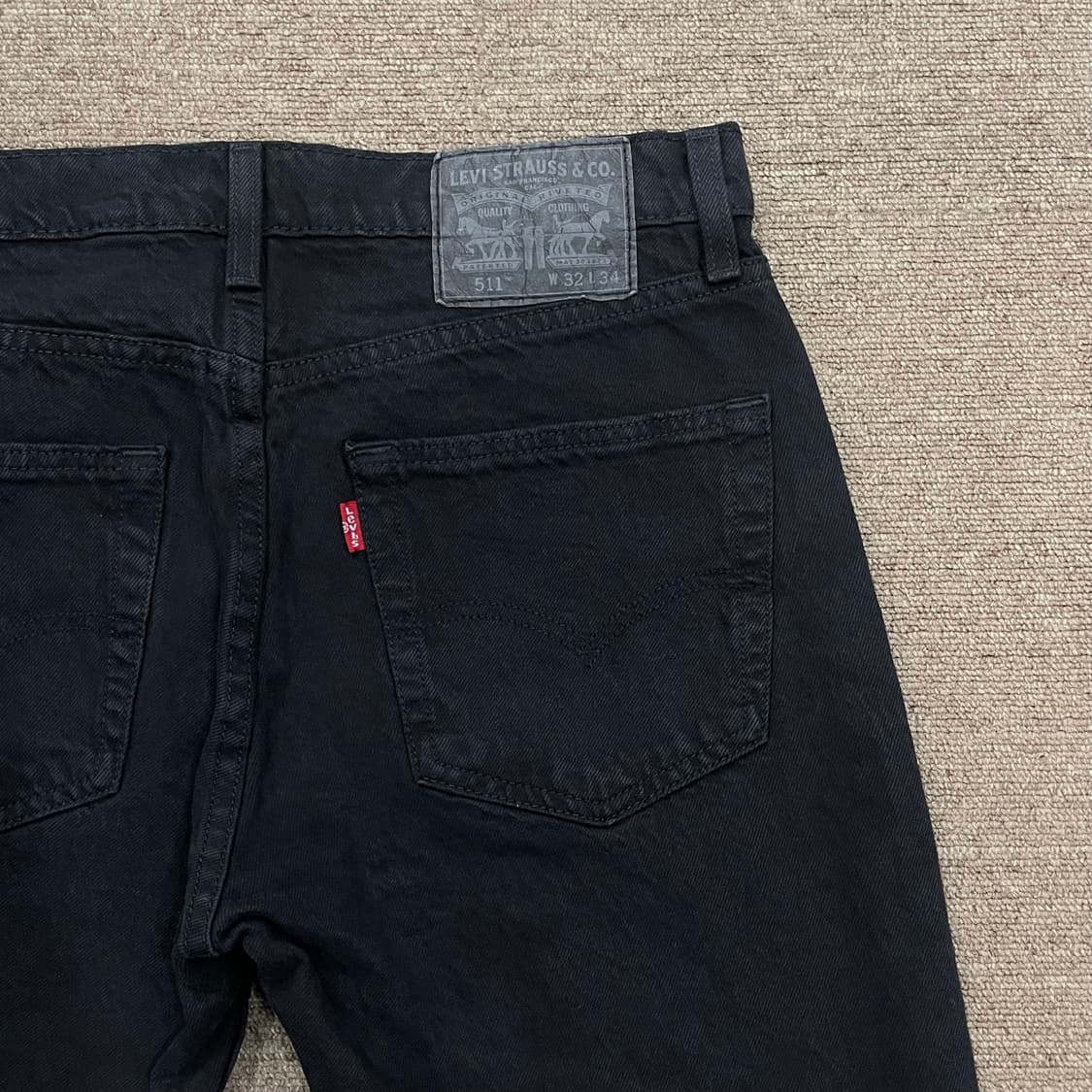(32) Levi's 리바이스 511 블랙 데님 쇼츠 반바지 상품이미지3