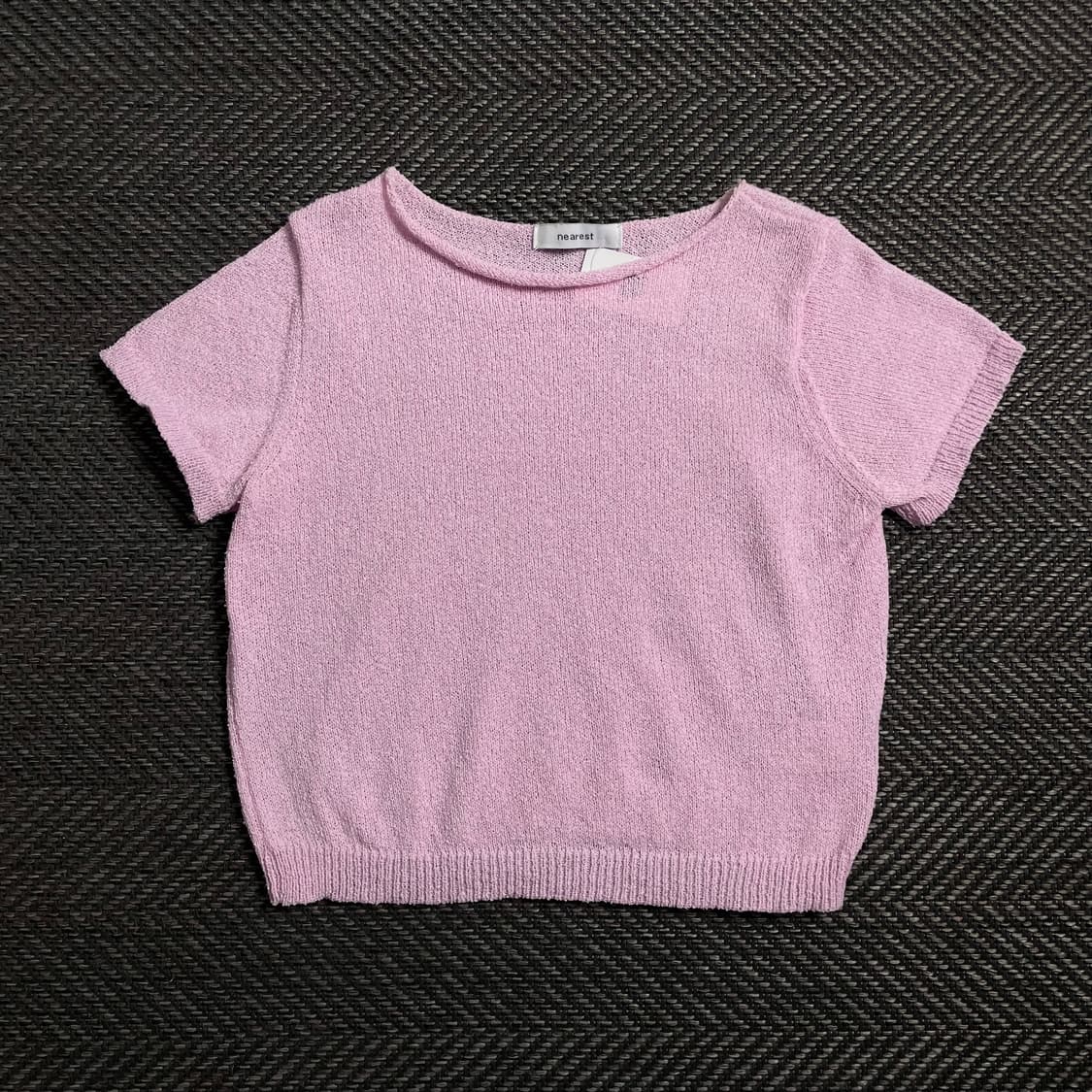 빈티지 우먼스 부클 크롭 니트o 4043 상품이미지1