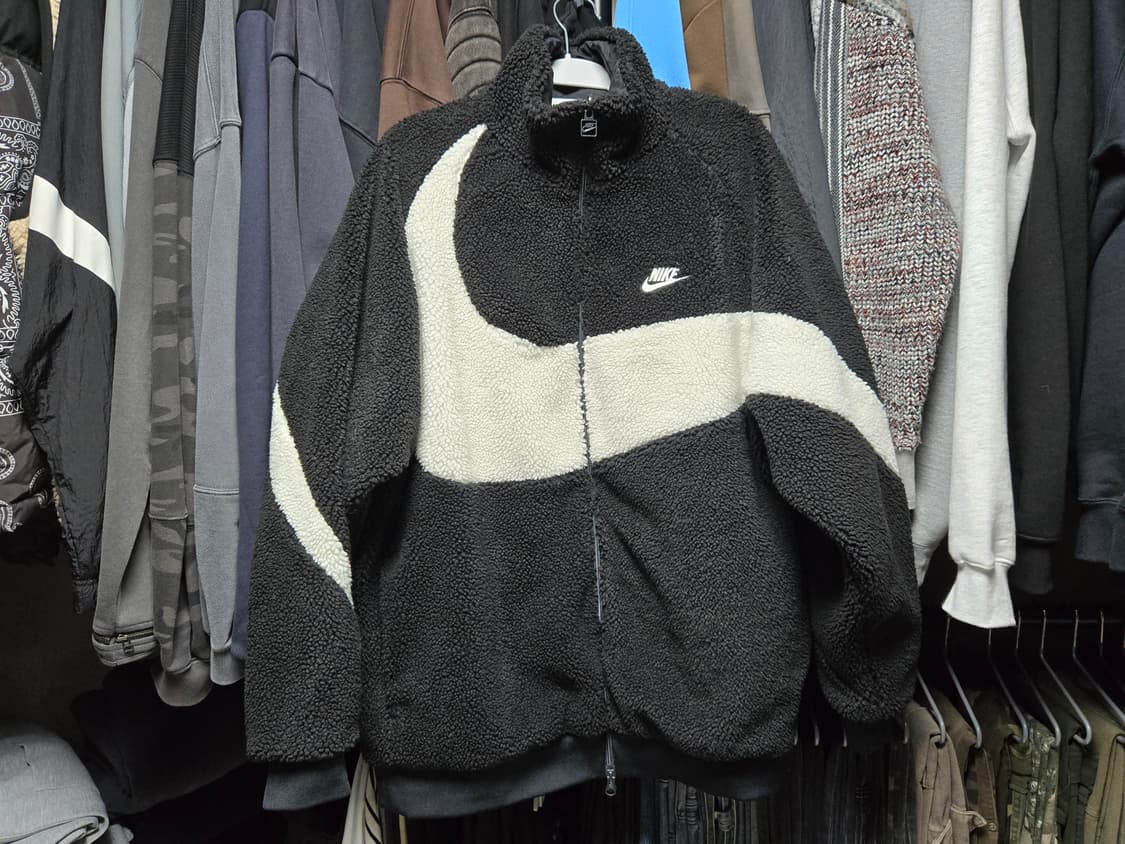 [판매](XL)나이키 빅 스우시 풀 집 자켓 - 블랙 세일 상품이미지1