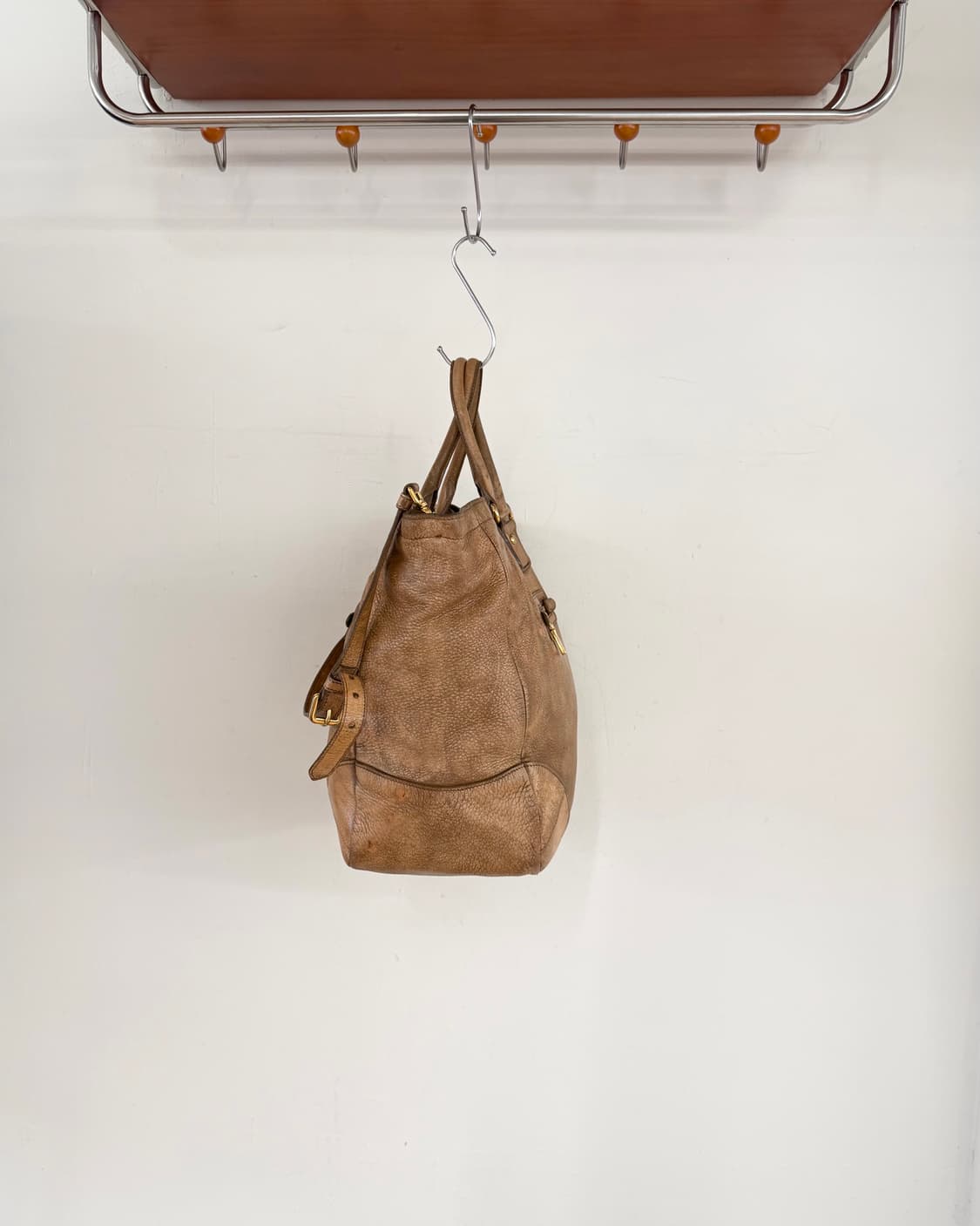 프라다 브라운 체르보 디어스킨 레더 토트백 상품이미지3