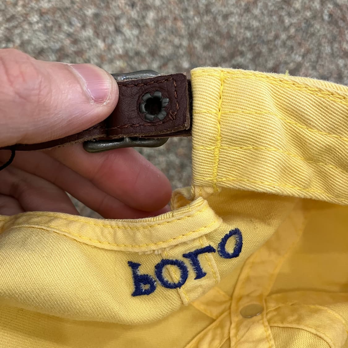 12 폴로 볼캡 모자 옐로우 가죽스트랩 상품이미지6