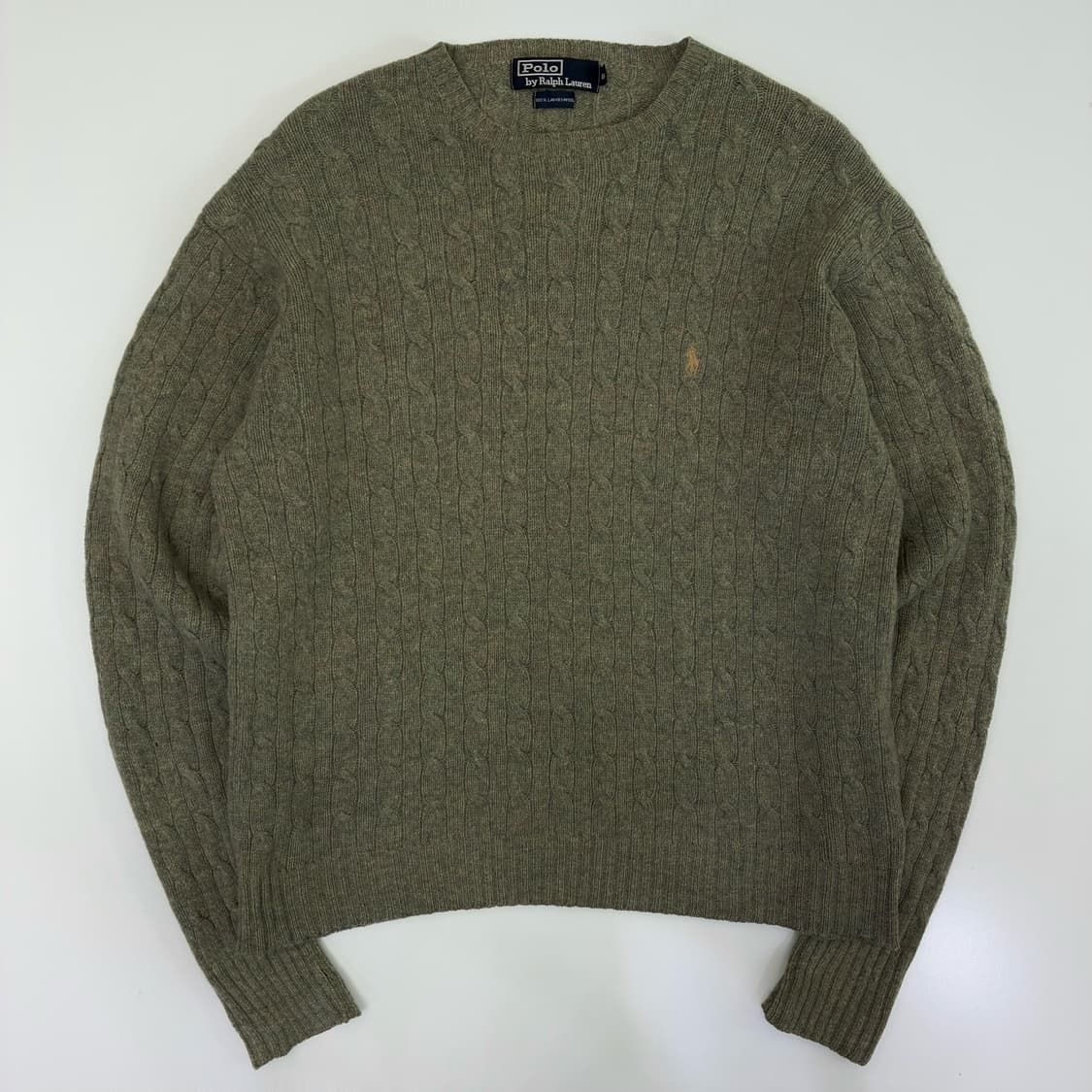 Polo  폴로 랄프로렌 자수 램스울 꽈배기 니트 상품이미지1