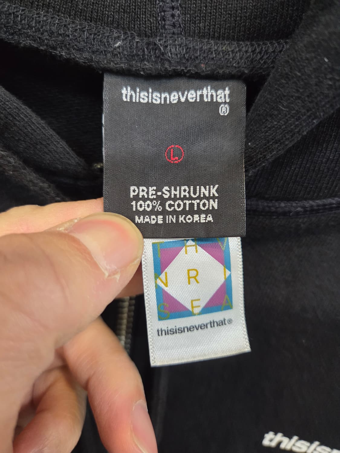 디스이즈네버댓 테잎사이드로고 후드집업 L 상품이미지4