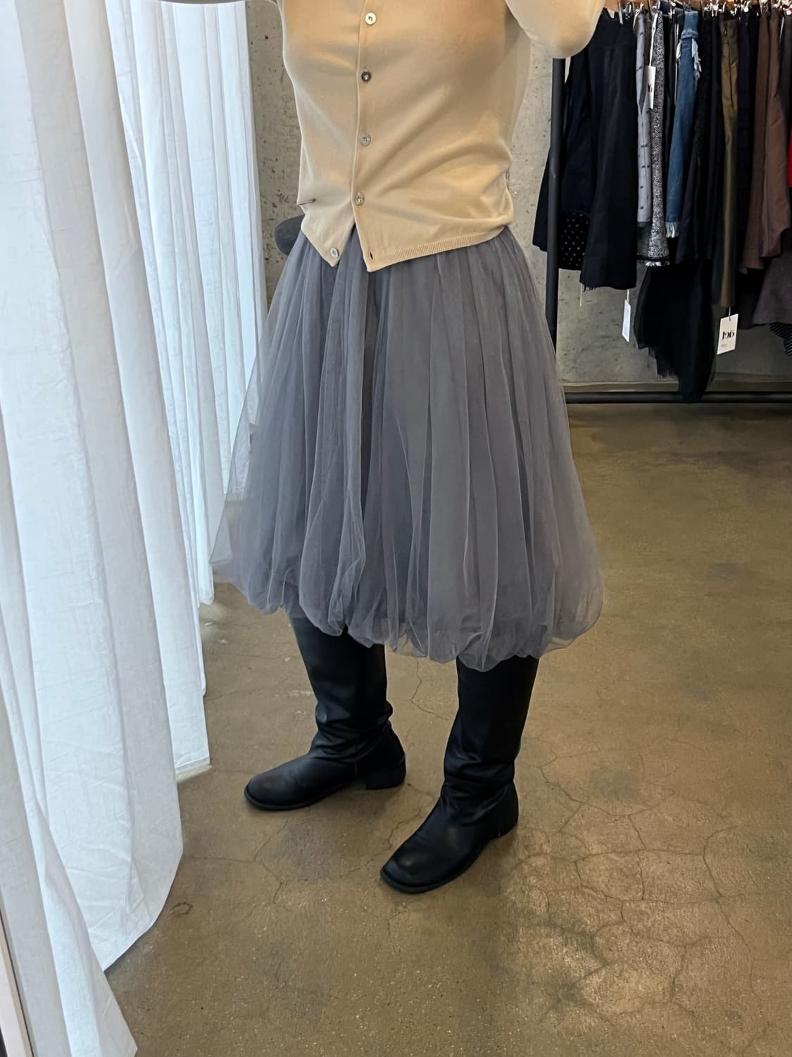 TO BE CHIC 튤 스커트 블루 상품이미지2