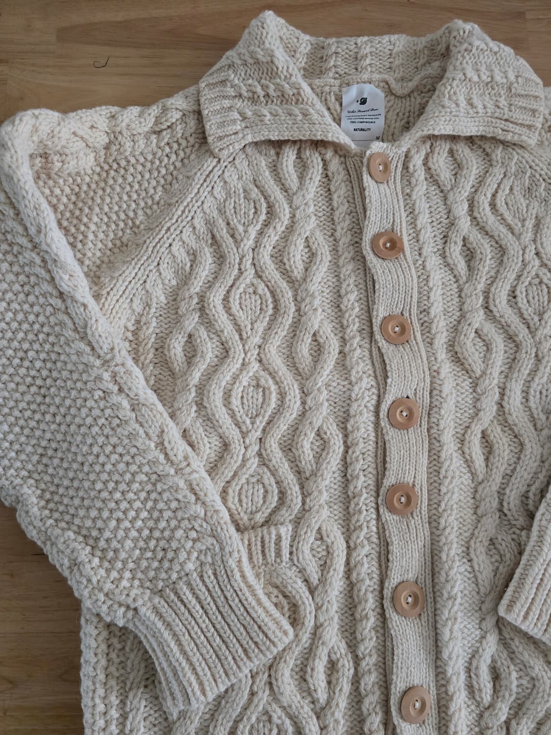 URBAN RESEARCH DOORS 핸드크래프트 울 케이블 가디건 (3 상품이미지3