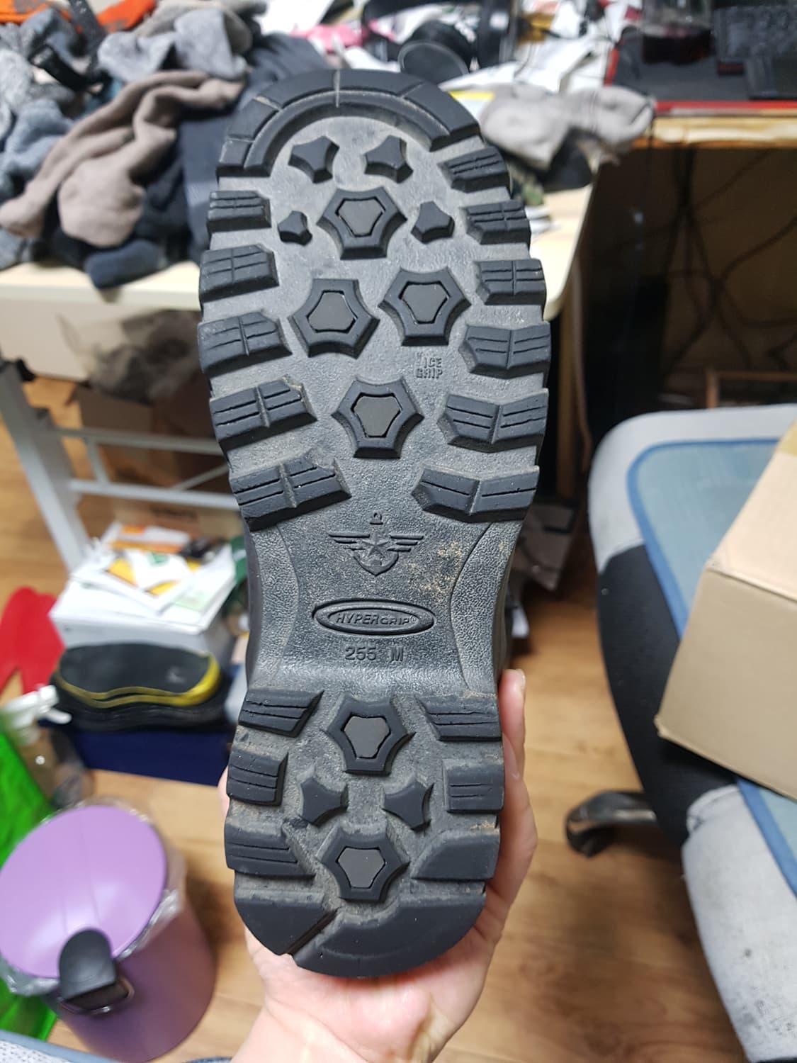 트렉스타 검정색 등산 전투화 워킹화 군화 255M 판매 상품이미지4