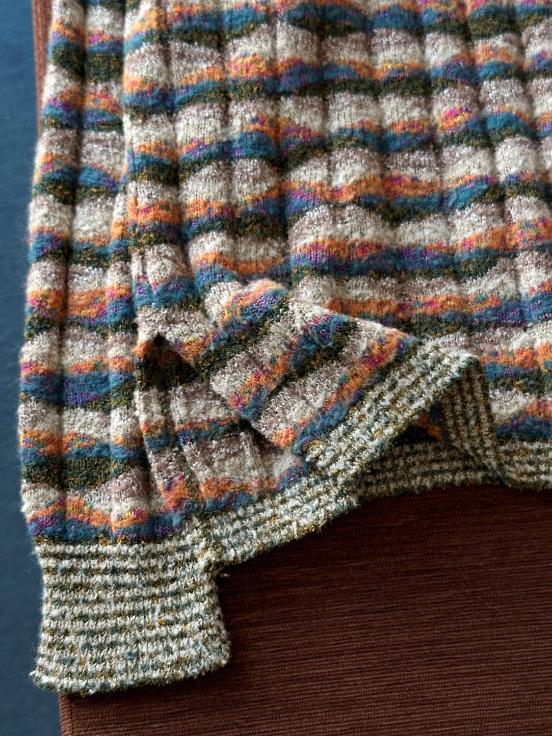 Boucle design multi pattern cloudy knit 상품이미지3