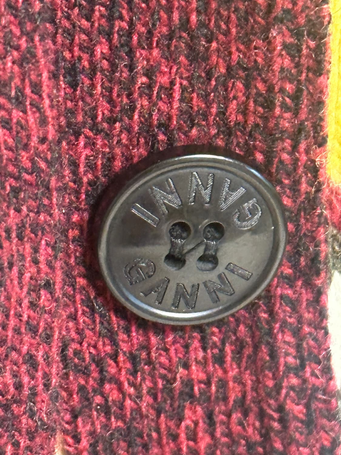 GANNI 가니 로고 패턴 울 가디건 상품이미지6