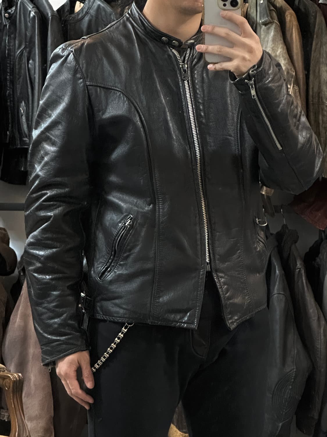 80's 빈티지 브룩스레더 카페레이서 자켓 빈티지 레더 자켓 상품이미지3