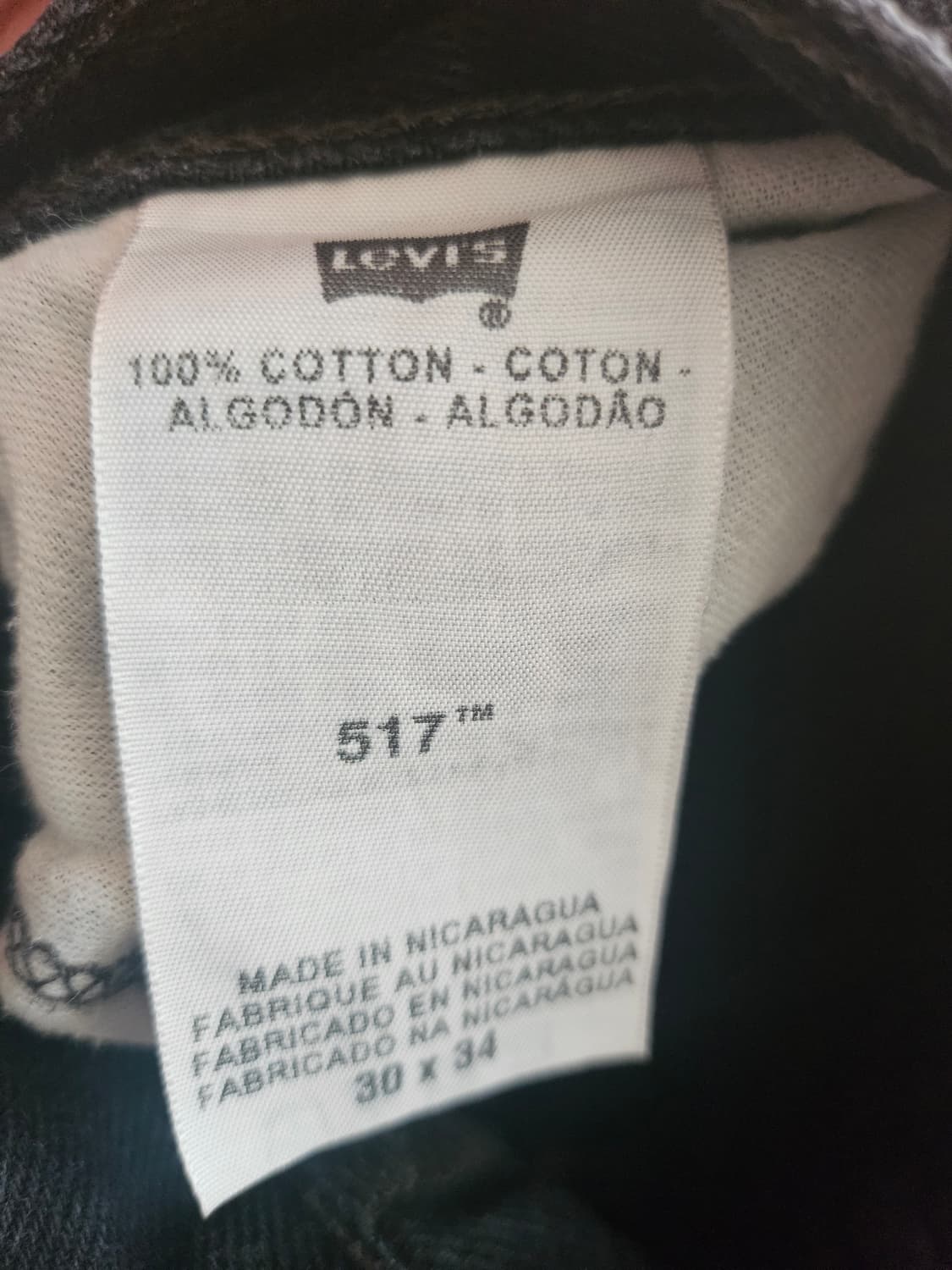 리바이스 517흑청 30/34 상품이미지6