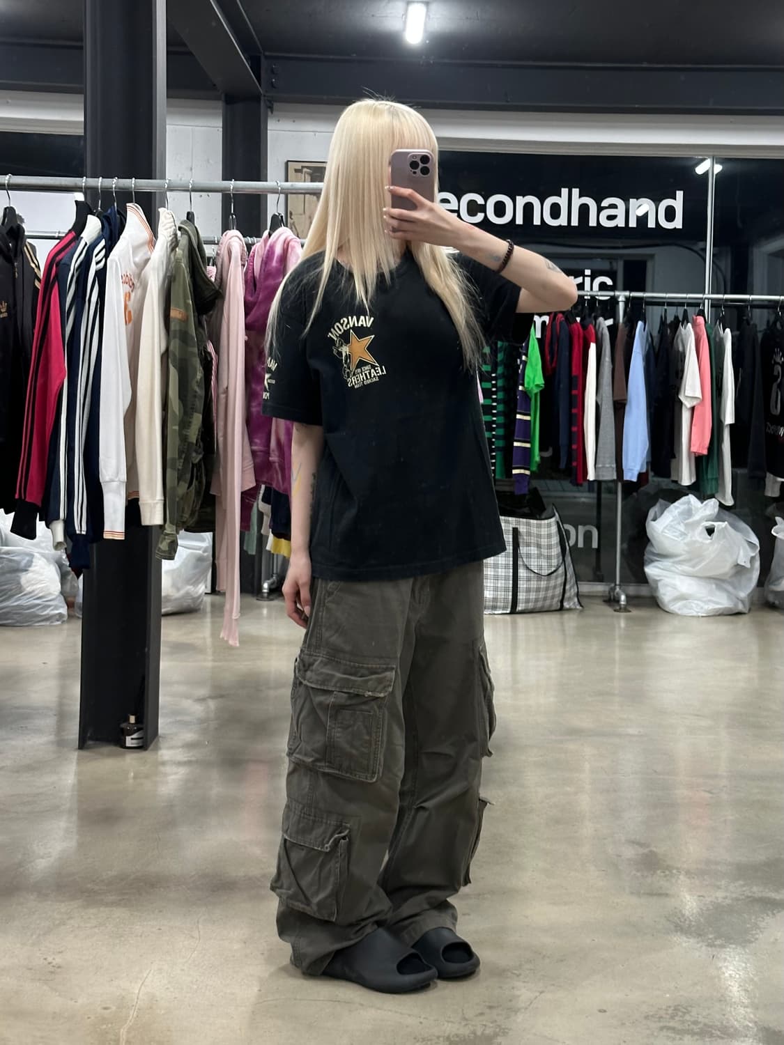 벤슨 스타 뽀빠이 그래픽 블랙 반팔 티셔츠 상품이미지3