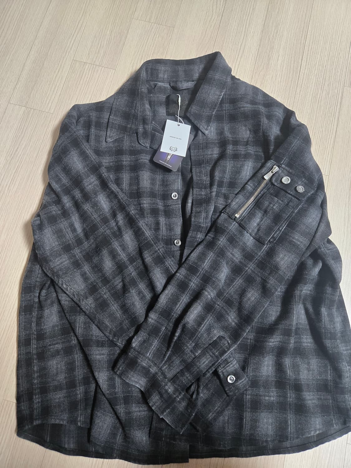 포그서비스 ma-1 체크셔츠 상품이미지1